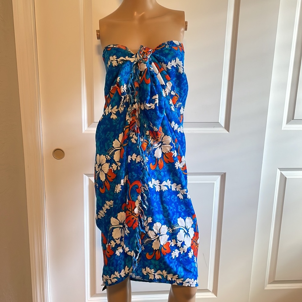 In Gear Sarong Wrap Bathing Suit Cover Up Shawl Skirt Dress One Size 3.6 x 5 - Picture 3 of 10